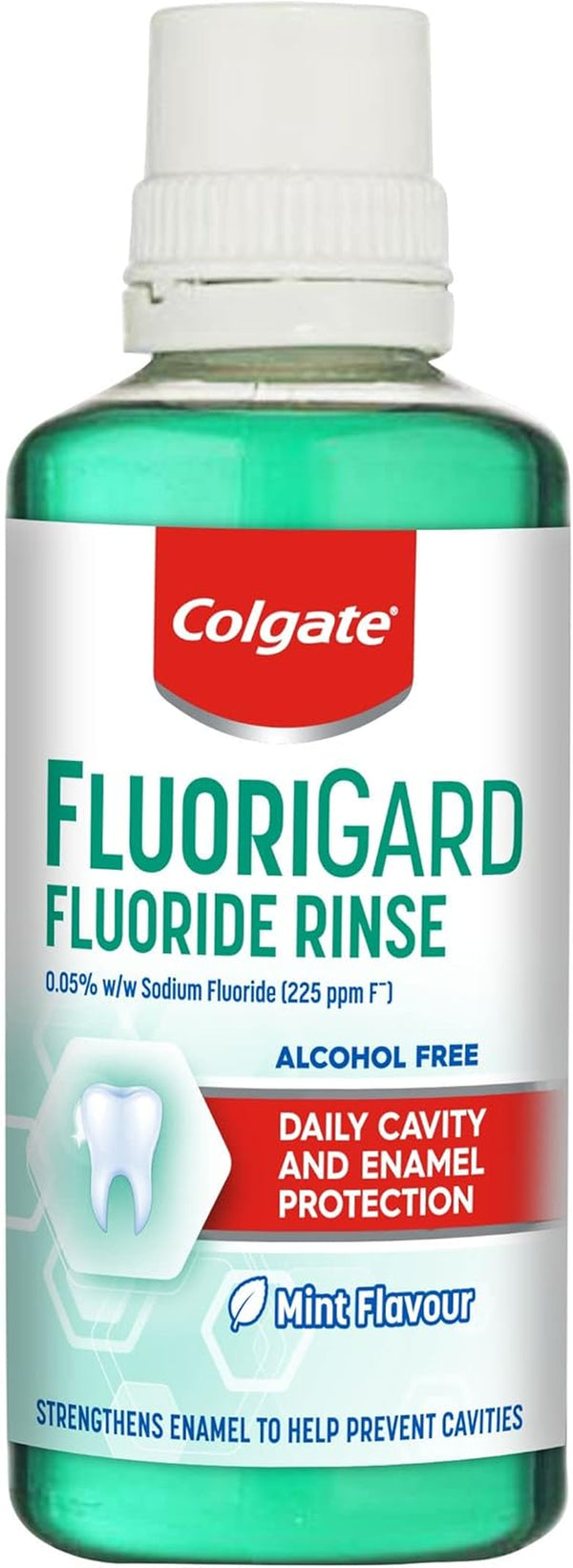 Fluorigard Fluoride Rinse (Alcohol Free) Mouthwash 400 Ml, Prevents Tooth Decay, Strengthens Enamel, Prevents Mineral Loss, Mint Flavour