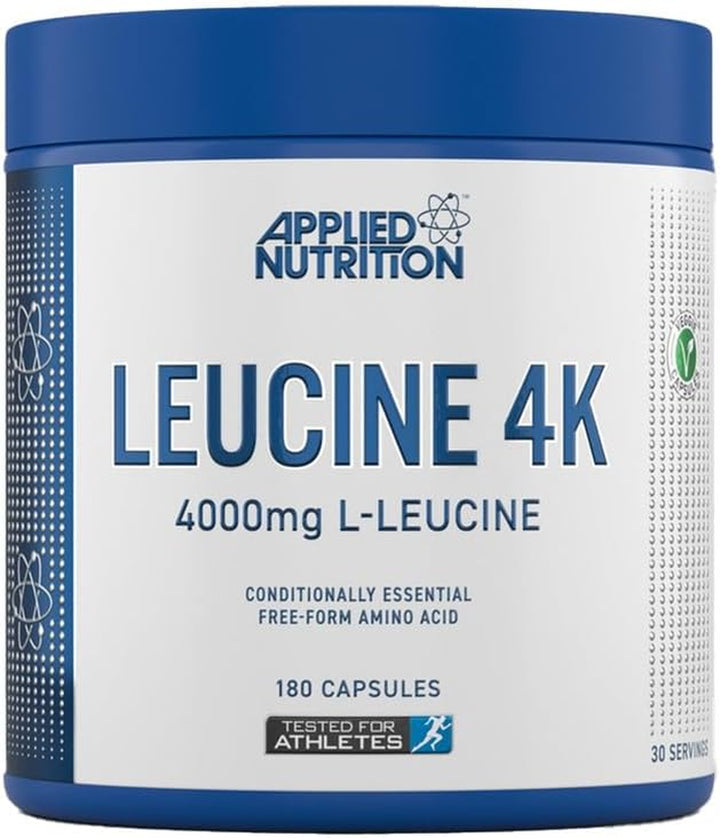 – L-Leucine 4000Mg – Leucine 4K Capsules – Best Essential Amino Acid – Best BCAA for Muscle Growth – Fast Muscle Recovery – (180 Caps – 30 Servings) (Unflavoured)