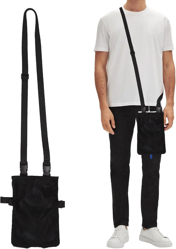 Catheter Night Bag Stand, Concealed Catheter Bag Holder, Catheter Leg Bag Holder with Adjustable Strap, Urine Catheter Bag, Secure & Discreet for Urostomy & Foley Catheter Users (Black)