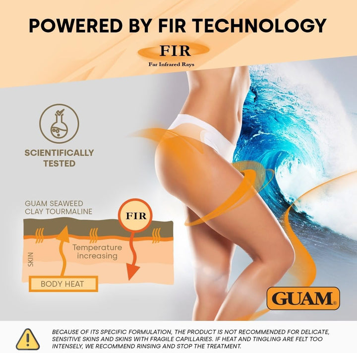 FIR anti Cellulite Seaweed Hot Body Mud - 1Kg Cellulite Remover for Flat Tummy & Waist - Belly Tightening Skin Firming Cream - INFRARED Body Warp Treatment - Boost Circulation, Improve Elasticity