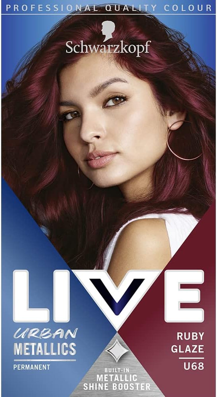 Schwarzkopf  Urban Metallics Vibrant, Long Lasting, Permanent Purple Hair Dye, Infused with Coconut Oil for Shiny Hair - Amethyst Chrome U69
