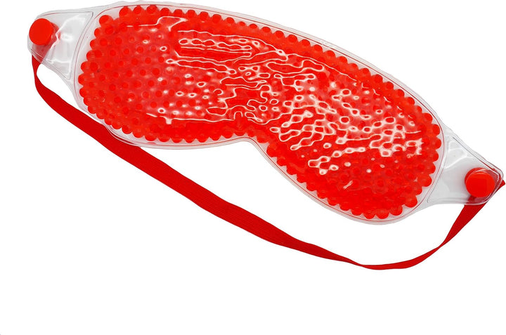Go Opticians 2In1 Hydrogel Eye Mask Bead Hot Compress Cold Pack Therapy for Relaxation Stress Relief, Puffy Eyes, Tiredness, Blepharitis, Dry Eye, Headache & More (Blue X 1)