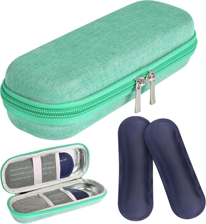 Insulin Cooler Travel Case with 2 Ice Packs - Portable Medicine Cooler for Diabetic Supplies, Insulin Pen Storage and Small Travel Pack