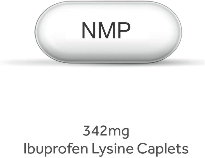 342Mg Ibuprofen Lysine Caplets, 12 Count, Strong Headache and Migraine Painkillers, Effective for Fast Relief