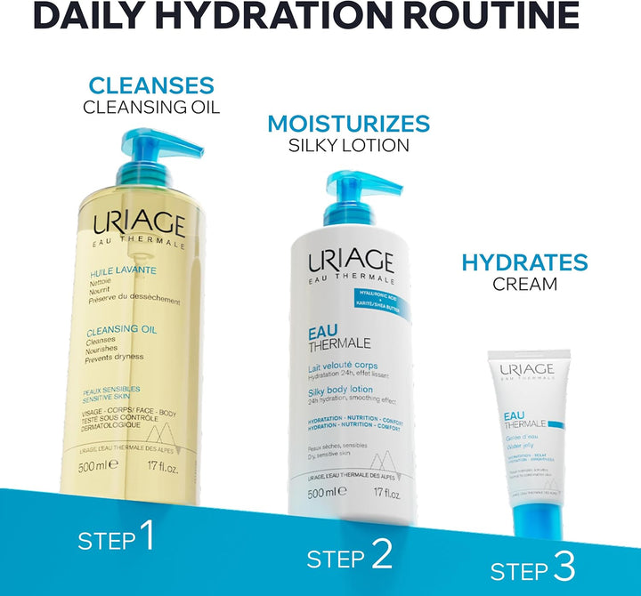 Cleansing Oil 1L - Body & Face - Sensitive Skin - Cleanses, Nourishes, Prevents Dryness - with Gentle Superfatting Agents Leaving a Soft, Protective Film on the Skin