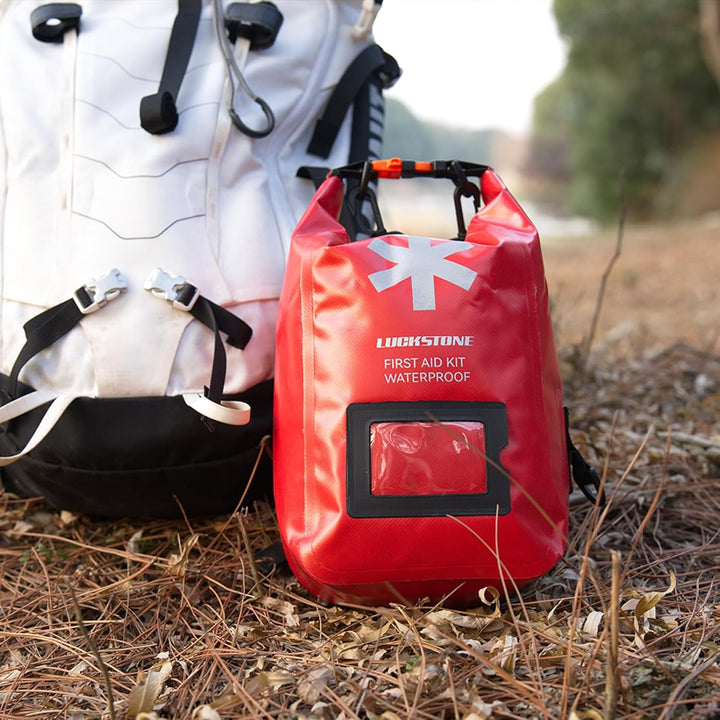 Waterproof First Aid Kit Dry Bag Empty, Portable Roll Top Medicine Bag with Transparent Window for Fishing Kayaking Boating Swimming Camping Raftin (5L)