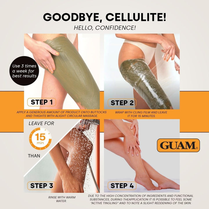 FIR anti Cellulite Seaweed Hot Body Mud - 500G Warm Cellulite Remover for Flat Tummy & Waist - Belly Tightening Skin Firming Cream - 15Min Fast Formula to Boost Skin Microcirculation & Elasticity