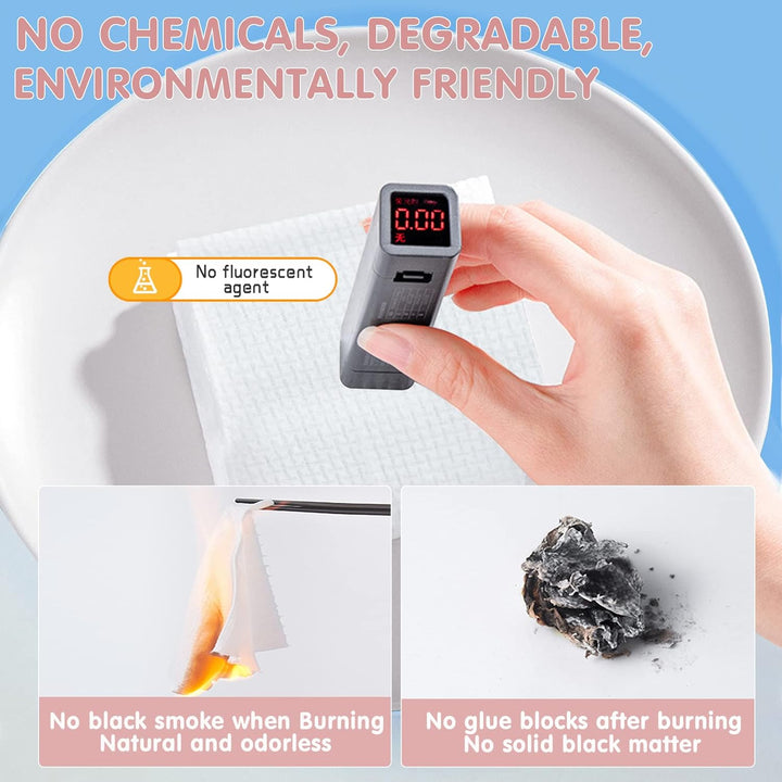 Cotton Tissue - 00% US Cotton Dry Baby Wipes, Soft Disposable Face Towels for Makeup Removing, Sensitive Skin - Portable (3 Pack, 80 Counts)