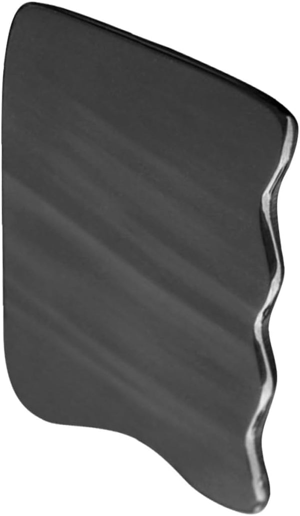 Natural Horn Scrapping Board Gua Sha Tool Smooth Black Massager for Face Neck and Back Therapy Comfortable Skin-Friendly Design