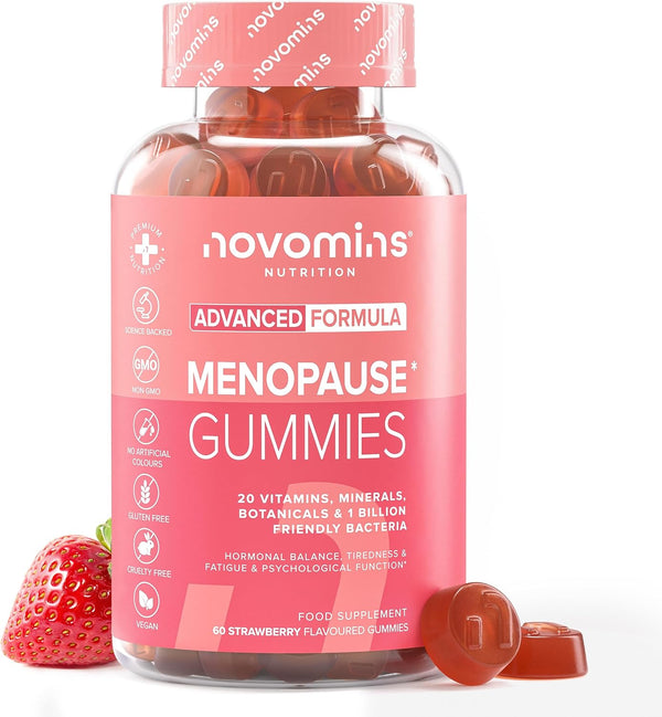 Menopause Gummies - Menopause Supplements with Sage Leaf, Maca Root, Ashwagandha & Probiotics for Women- Hormone Balance for Women - Post & Perimenopause Supplements - Vegan - 60 Gummies -