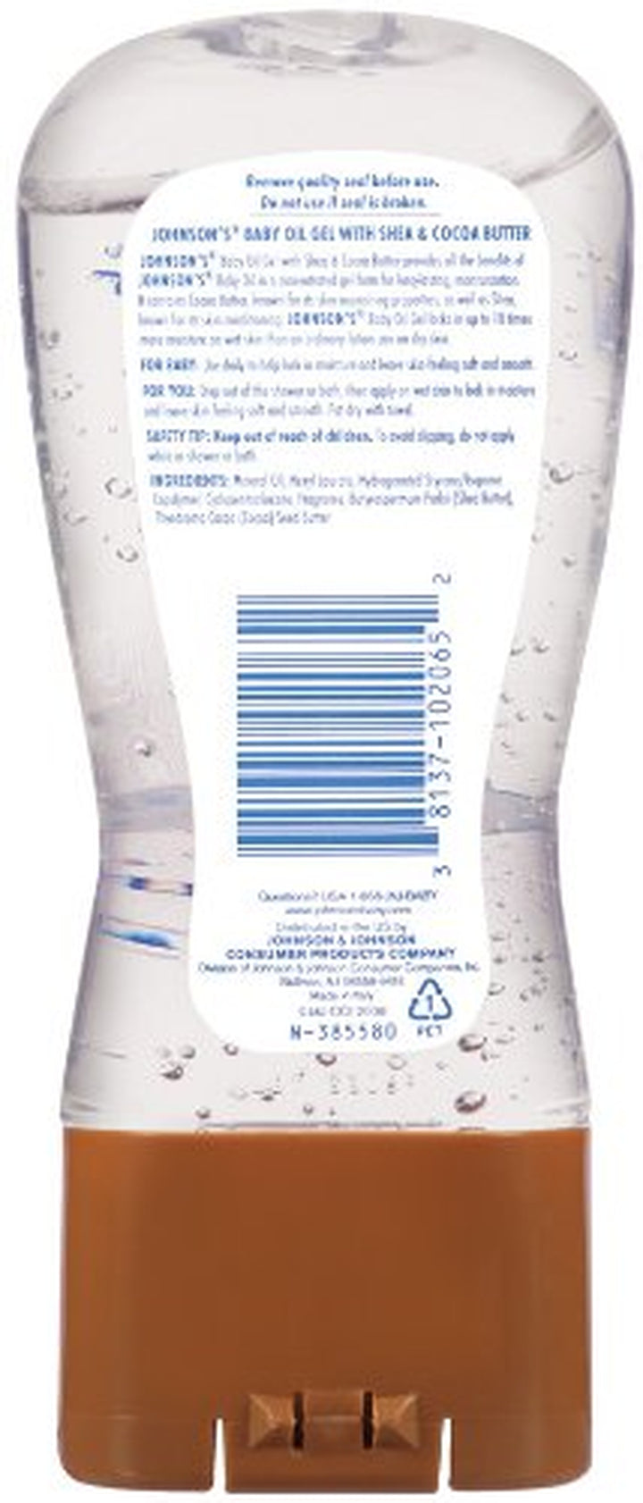 Johnson & Johnson Baby Oil Gel, 6.5 Ounce