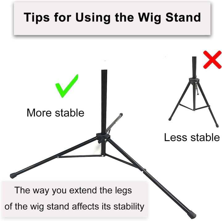 Wig Stand Mannequin Head Stand,Wig Tripod Height Adjustment(90-137Cm) for Mannequin Head,Manikin Head,Canvas Foam Head,Hair Doll Head,For Wigs,Training and Hairdressing with Carry Bag