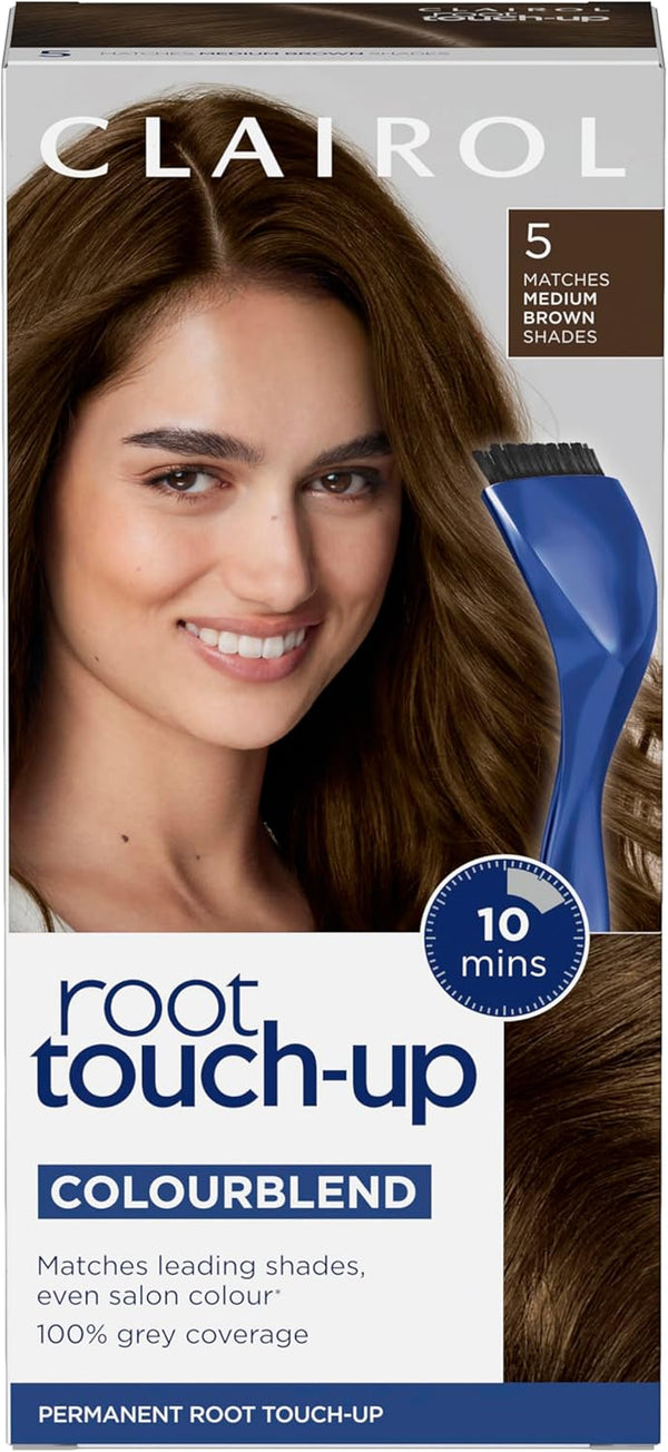 Root Touch-Up Permanent Hair Dye, 5 Medium Brown