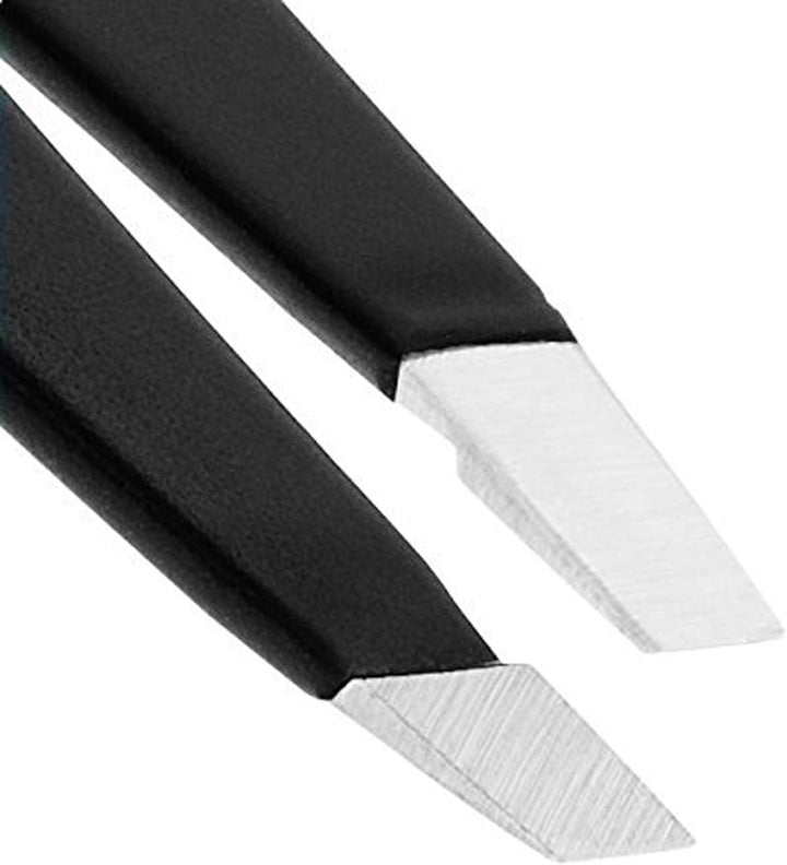 Eyebrow Tweezers Women Facial Hair, Stainless Steel Facial Hair Removal Precision Tweezer for Men & Women in Black, Slanted Tip Eyebrow Plucker for Easy Plucking, Professional Tweezers by