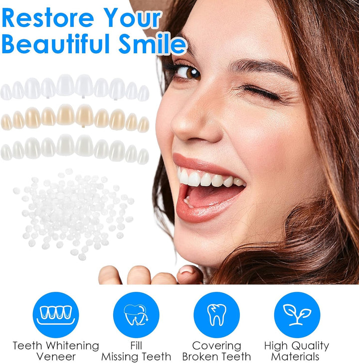 Tooth Repair Kit Broken Teeth False Moldable Filling Permanent Denture Replacement Missing Cavity Filler Instant Smile Temporary Temp Chipped Care Shades Covers Diy Beads Hole Flipper Wax Plastic Gap