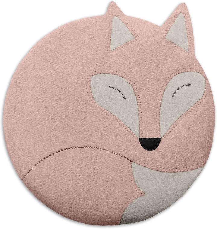 Wheat Bag Microwavable, Unscented/Heat Pack for Stomach and Lower Back/Animal: Fox Luca, Red