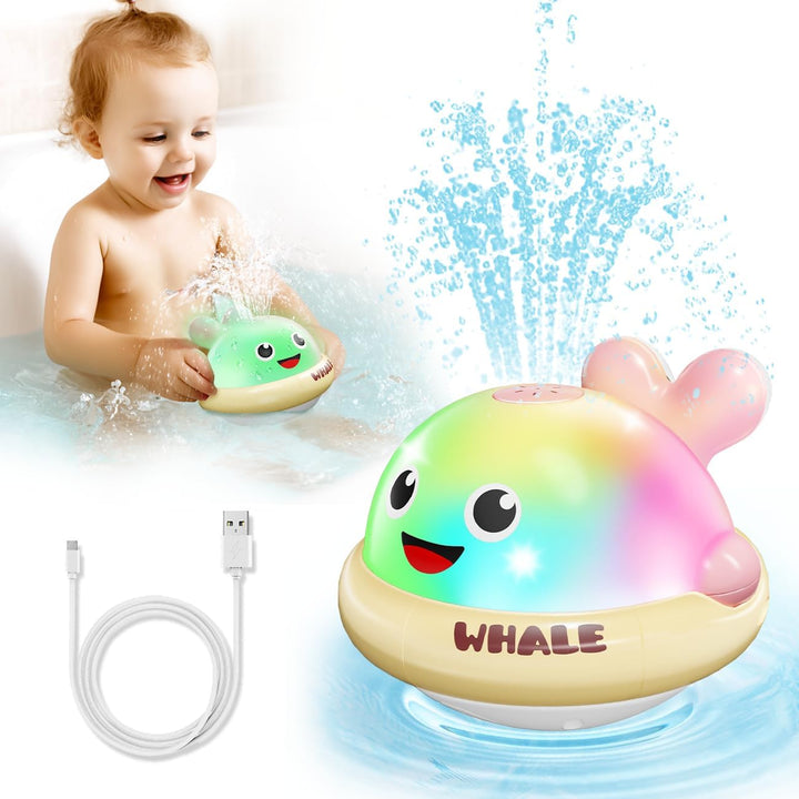 Baby Light up Bath Toys: Toddler Bath Toy for 1 2 Year Old - Bath Toys for Babies 6-12 Months with Colorful Lights - Baby Boy Girl Gifts Kids Toys Age 1-3