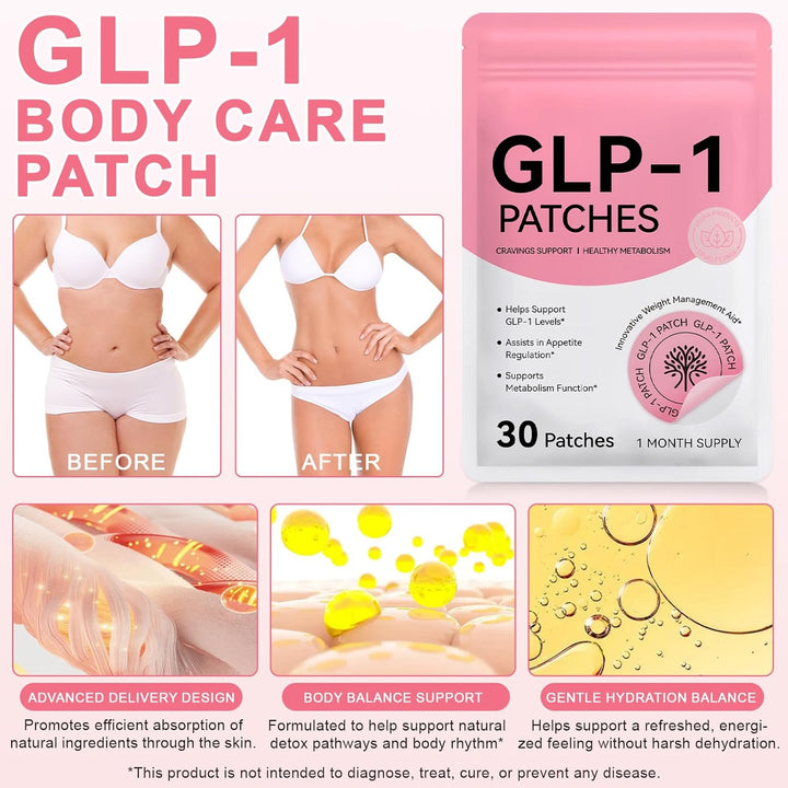GLP-1 Patches 60 Count for Women & Men, Natural Ingredients Patches