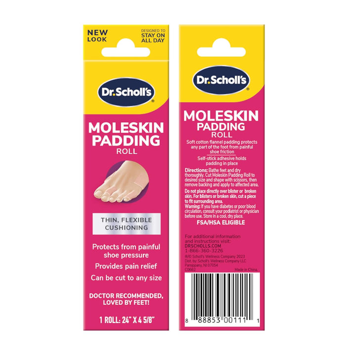 Moleskin plus 24" X 4 5/8" Padding Roll, 1 Count