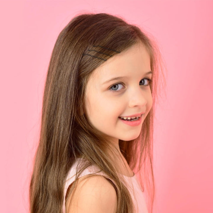 80 Pcs Black Hair Bobby Pins for Thick Hair, 5Cm Long Hair Pins for Women, Pins for Thick & Strong Hair, Kirby Grips, Curby Grips