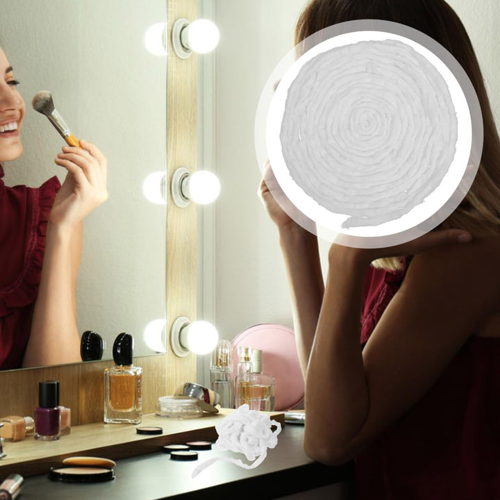 Hairdressing Tools Cotton Wool Coils for Hair Perm, Hairdressing Cotton Wool Roll for Salon Use Strong Absorbency Disposable Cold Perm Wrap with Tie 7Ft Length 175-180G