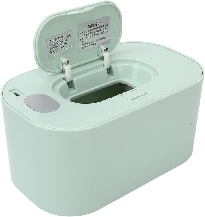 Wipe Warmer, Wet Wipes Heater 24H Intelligent Constant Temperature Baby Wipe Warmer Calentador De Wipes Para Bebes Preheat 4 Wipes for Keep Wipes Fresh (White)