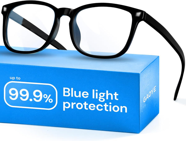 Blue Light Blocking Glasses - Fashion Square Fake Eyeglasses, anti UV Ray Computer Gaming Glasses, Blue Blockers Glasses for Women/Men