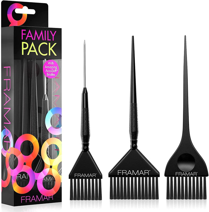 Hair Dye Brush Set – Hair Colour Brush for Hair Bleach Kit, Hair Tint Brush for Hair Lightener, Highlights Hair Dye Kit, Tinting Brush for Root Touch Up, Hair Highlighting Kit – 3 Pack Glitter