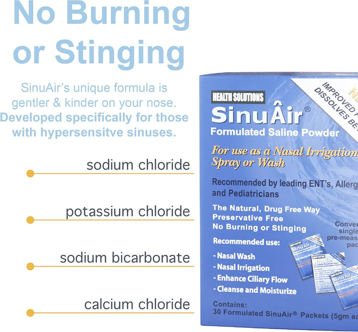 Sinuair Nasal Irrigation Salt - 30 X 5G Sachets