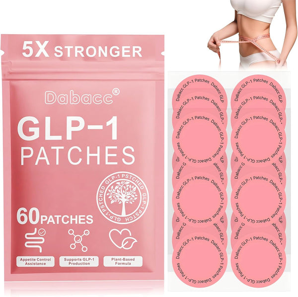 GLP-1 Patches, 60Pcs Natural Ingredients Weightless Healthy Shape Support, Control Patch for Patches for Belly, Gentle and Soothing for Women-Rose