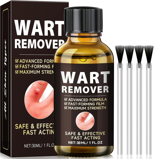 Fast Acting Wart Remover,Skin Tag Kit Removal for Hands and Feet Gentle and Natural Skin Tag Remover Effective Treatment for Flat,Plantar,Common Warts,Corns,And Calluses (30ML)