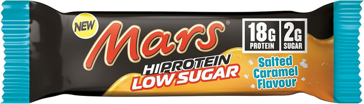 - Salted Caramel Low Sugar Chocolate Hi Protein Bars | 12 X 57G Pack, Only 2G of Sugar per Bar, High Protein Energy Snack, 18G Protein