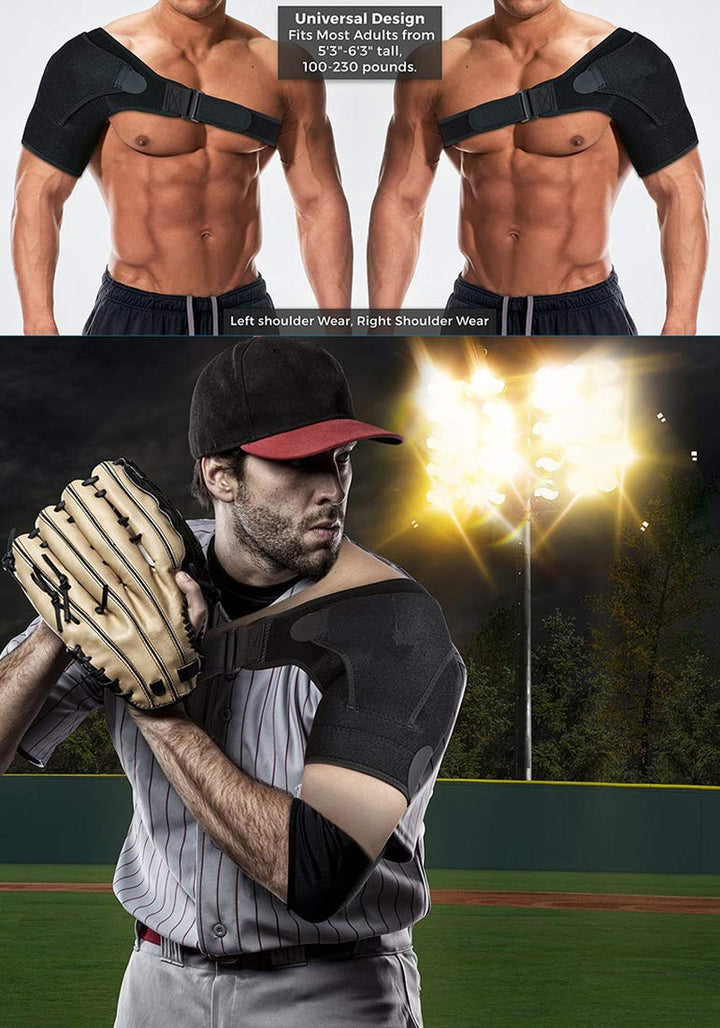 Shoulder Support Brace with Pressure Pad for Men Women, Adjustable Shoulder Support Arm Brace for Sports，Exercise, Fits Right or Left Shoulder