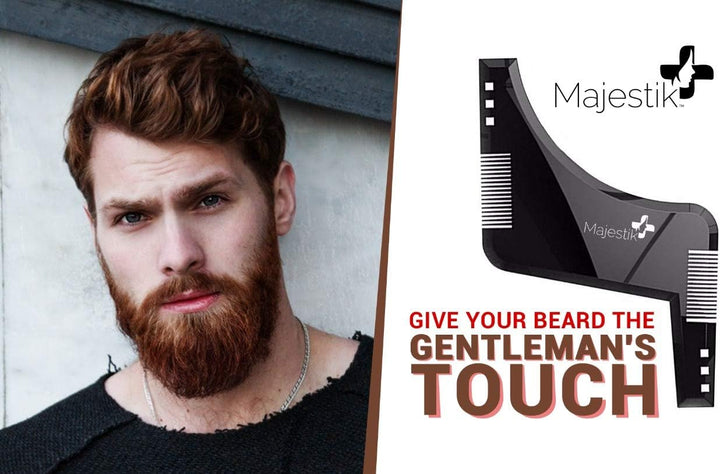 The Beard Styling Black Template Stencil for Men Lightweight and Flexible One Size Fits All Curve Step Cut Neckline Goatee Beard Shaping Tool by
