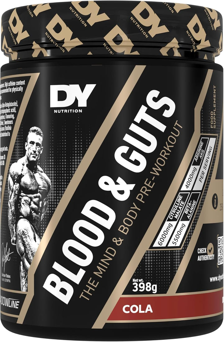 - Blood and Guts Pre Workout Powder, 380G (Strawberry) - High Strength Preworkout with 350Mg Caffeine, Citrulline Malate, Beta Alanine, Arginine AKG, L-Tyrosine, Vitamin B3, Men & Women