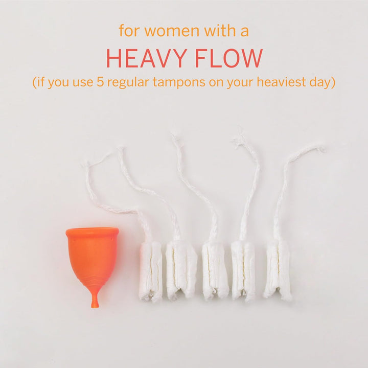 2 Soft Menstrual Cups - Ranked 1 for Most Comfortable Reusable Period Cup - Buy One We Give One - Includes Ebook Guide, Wipes, Lube, & Storage Bag - Tampon and Pad Alternative