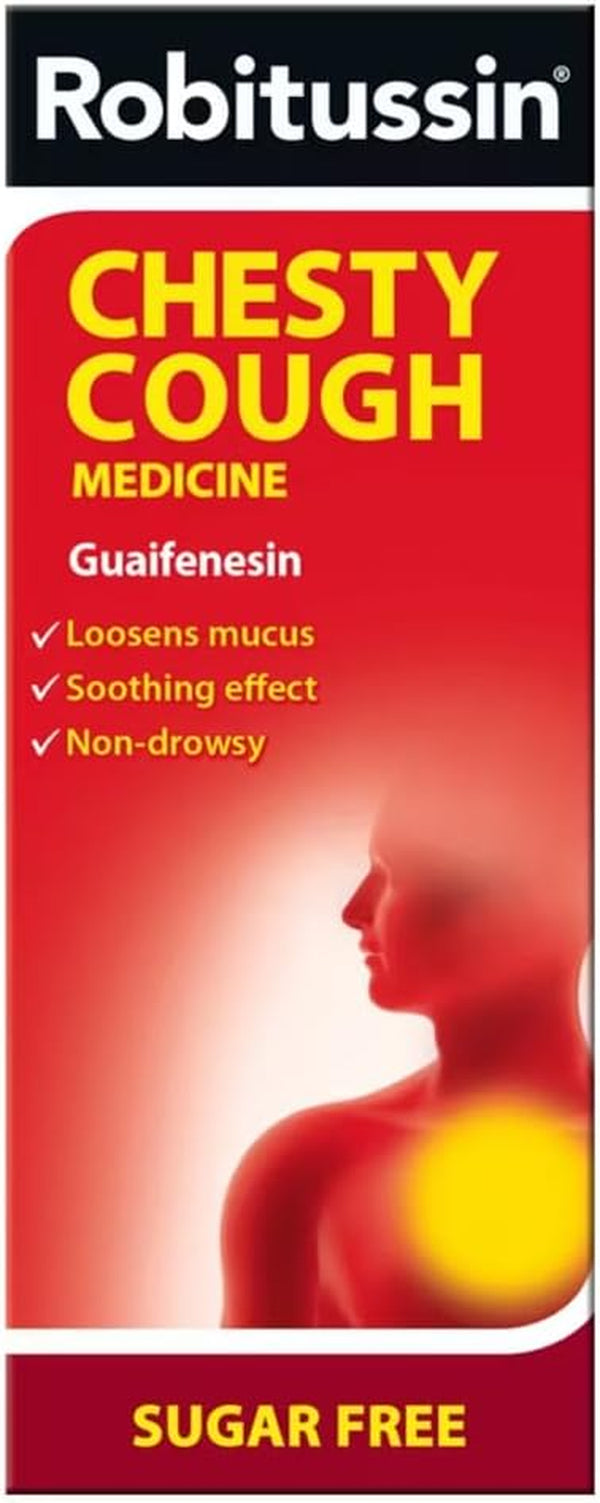 Chesty Coughs Non-Drowsy Cough Medicine | Reduces Chest Congestion | Relief for Chesty Coughs | Cold & Flu Relief | Available in Two Sizes (250Ml)