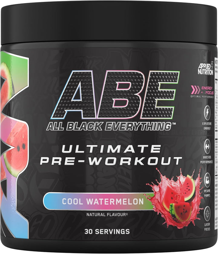 ABE Pre Workout - All Black Everything Pre Workout Powder, Energy & Physical Performance with Citrulline, Creatine, Beta Alanine (375G - 30 Servings) (Tropical)