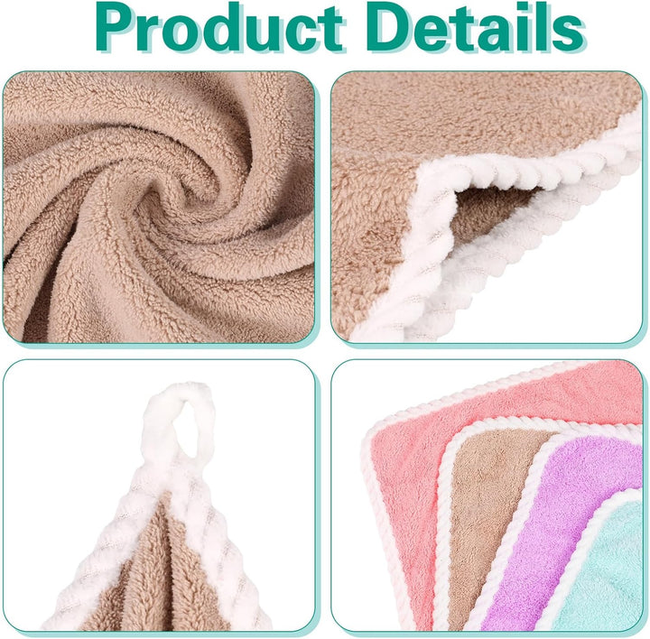 6 Pcs Flannel Face Cloth Soft Face Flannels Toddler Flannels Wash Towels Quick Dry Reusable Body Cloths Squares Wash Flannel for Baby Kids Adults(30X30Cm)