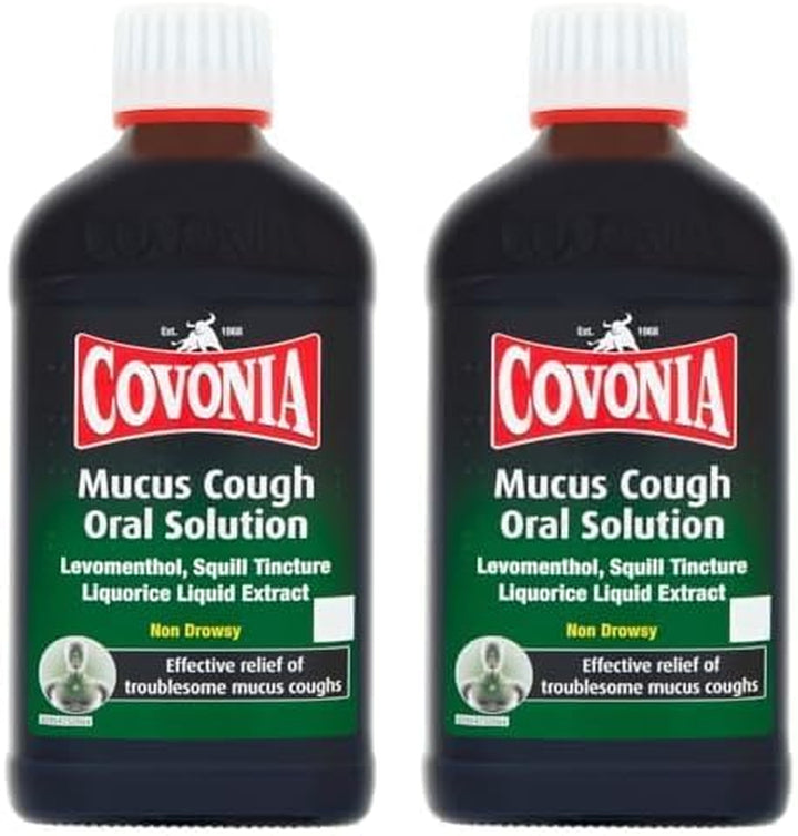 Mucus Cough Oral Solution,Loosen Chesty Coughs & Troublesome Stubborn Mucus,Suitable for Vegetarians, Vegans & Coeliacs,For Adults & Children Aged 5 +, Cough Medicine,300Ml