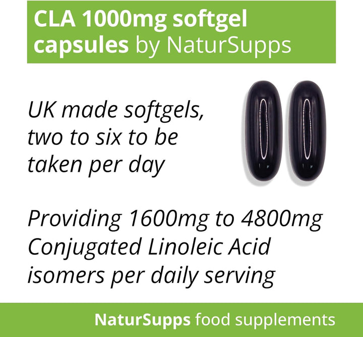 Conjugated Linoleic Acid 1000Mg 365 Softgel Capsules (CLA) Supplement, Omega 6 High Strength CLA