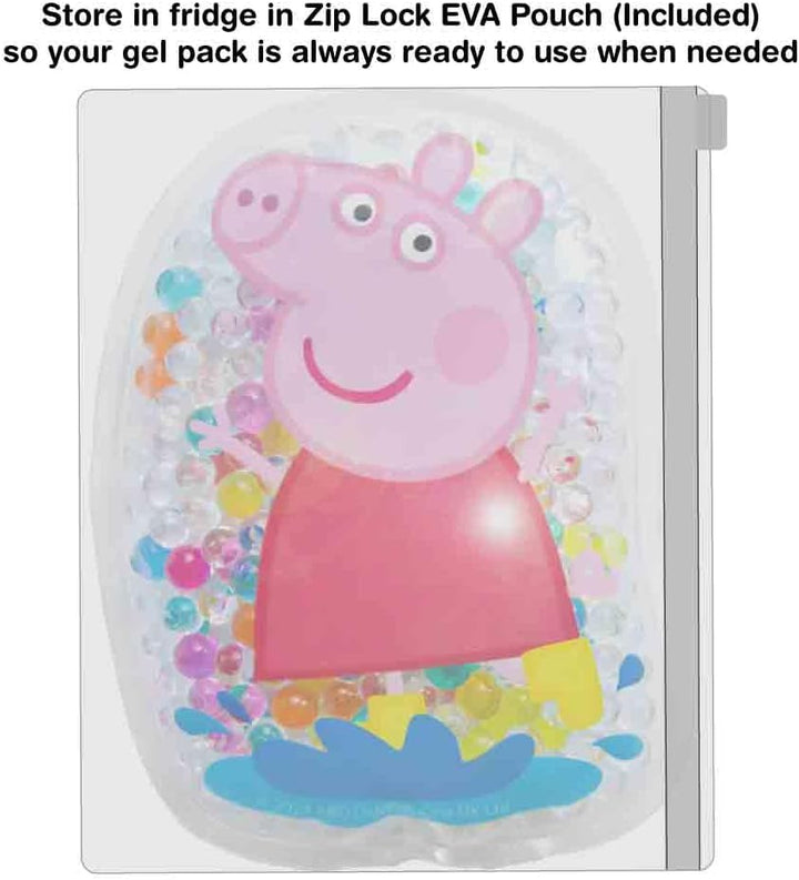 Peppa Pig Children’S Bruise Soother | Cooling Gel Pack/Ice Pack for Bumps and Bruises | Re-Usable | Cold Pack & Warm Use | Soothing, Peppa Brings Smiles Back Fast! | Made by