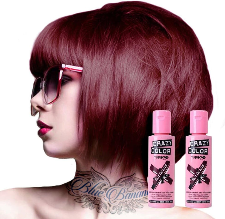 2X  Semi-Permanent Hair Dye 2X 100Ml (Fire Red)