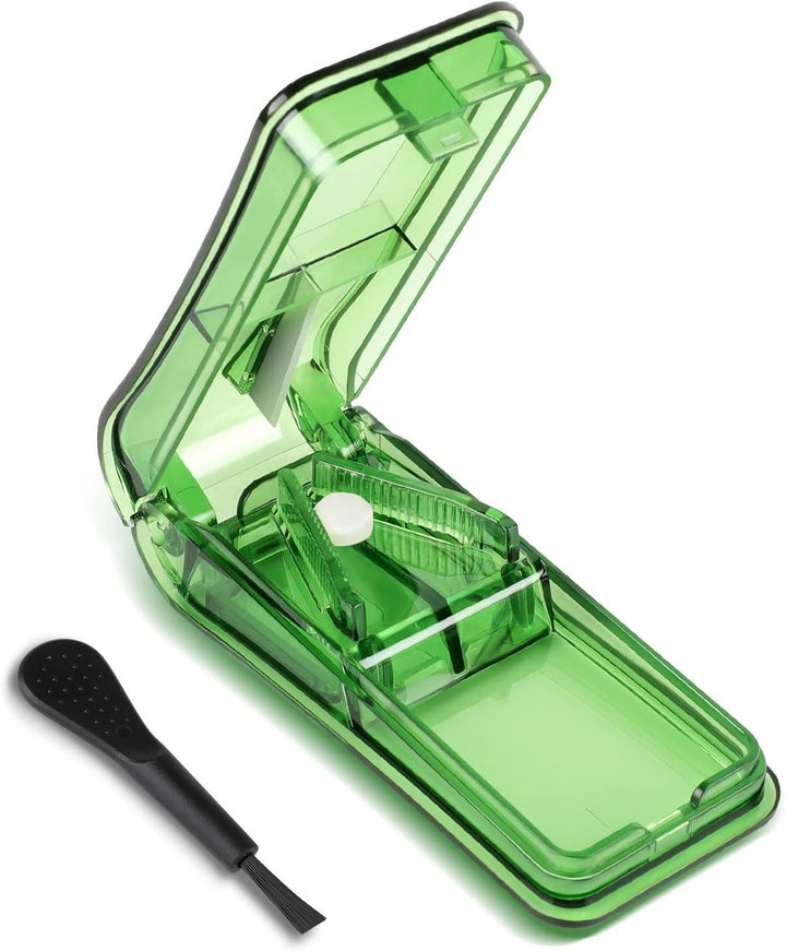 Pill Cutter, Pill Splitter with Blade for Small Pills Large Pills Cut in Half Quarter for Tablet Vitamin Medicine