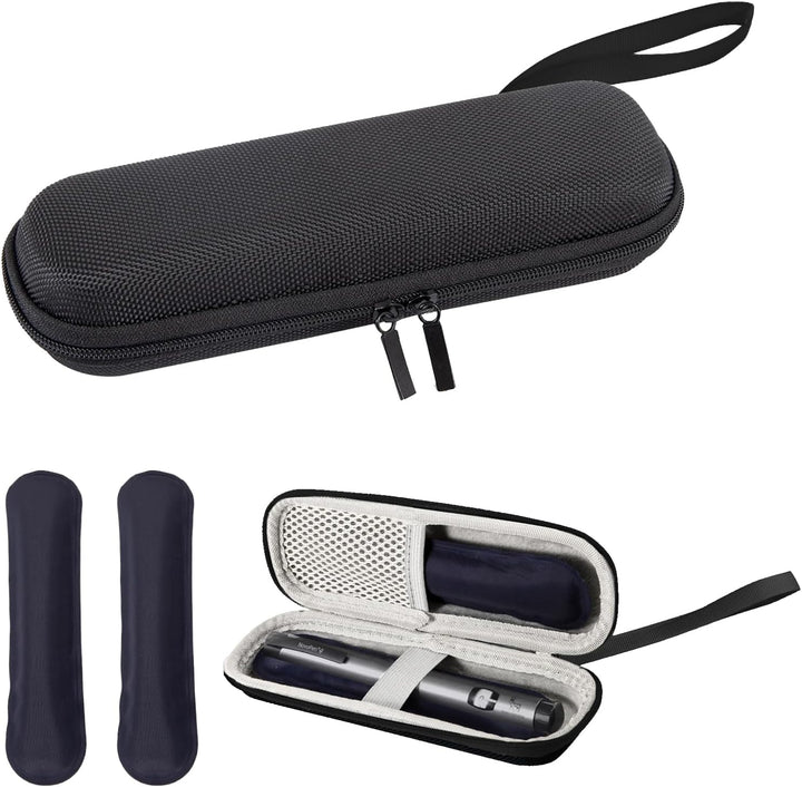 Insulin Cooler Travel Case,Monjaro Insulin Pen Case,Medicine Cool Bag with 2 Ice Packs,Portable Diabetic Medication Needles Medical Supplies Cooling Small Storage Travel Pouch