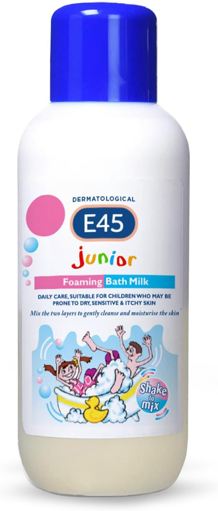 Dermatological Junior Foaming Bath Milk 500 Ml – Bath Foam for Kids - Soap-Free Body Wash to Protect and Moisturise Dry and Sensitive Skin – Soothe Itching and Irritation - Dermatitis Eczema Cream