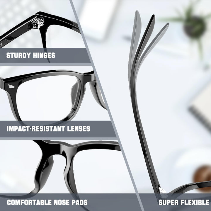 Blue Light Blocking Glasses, Gaming Computer Glasses anti Glare Headache Eyes Strain Glasses with Blue Light Filter, Super Light Weight Fashion