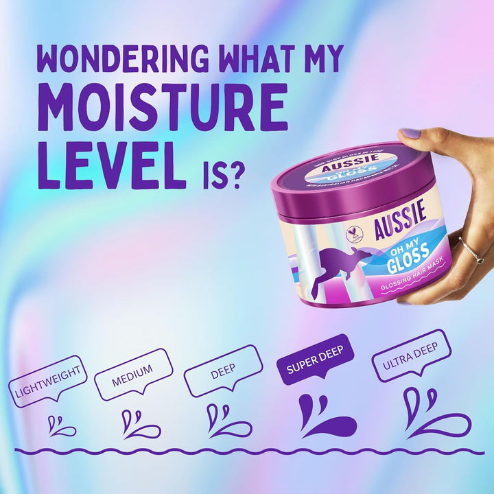 Oh My Gloss Glossing Hair Mask 500Ml, Moisturises and Deeply Nourishes Dry and Dull Hair, Restores Your Natural Gloss, Infused with Australian Macadamia Nut Oil, Vegan and Cruelty-Free