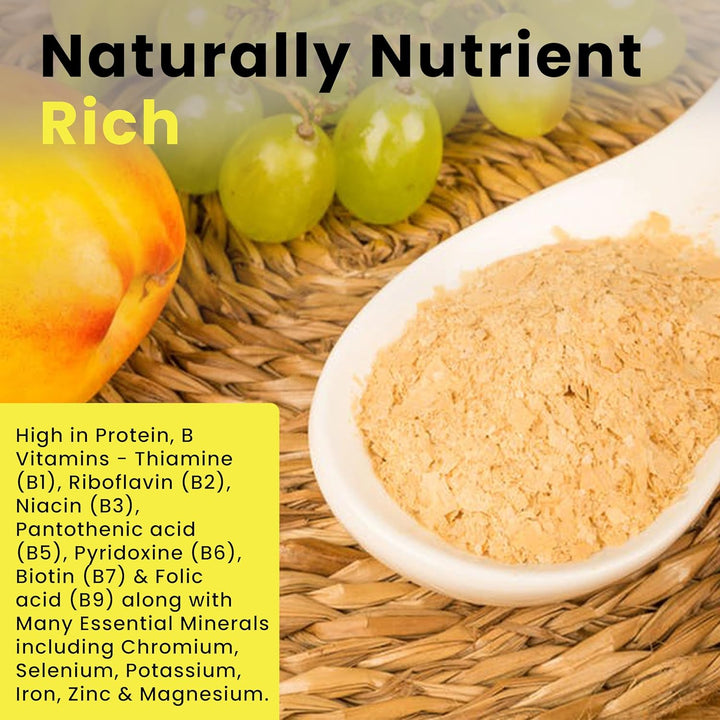 Food PURA 450G Brewers Yeast Powder - Non De Bittered- 100% Natural Source of B Vitamins, Protein & Minerals Supports Immune System, Healthy Skin, Hair & Nails