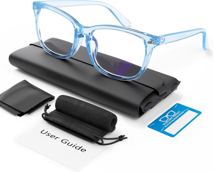 Blue Light Blocking Glasses, Gaming Computer Glasses anti Glare Headache Eyes Strain Glasses with Blue Light Filter, Super Light Weight Fashion